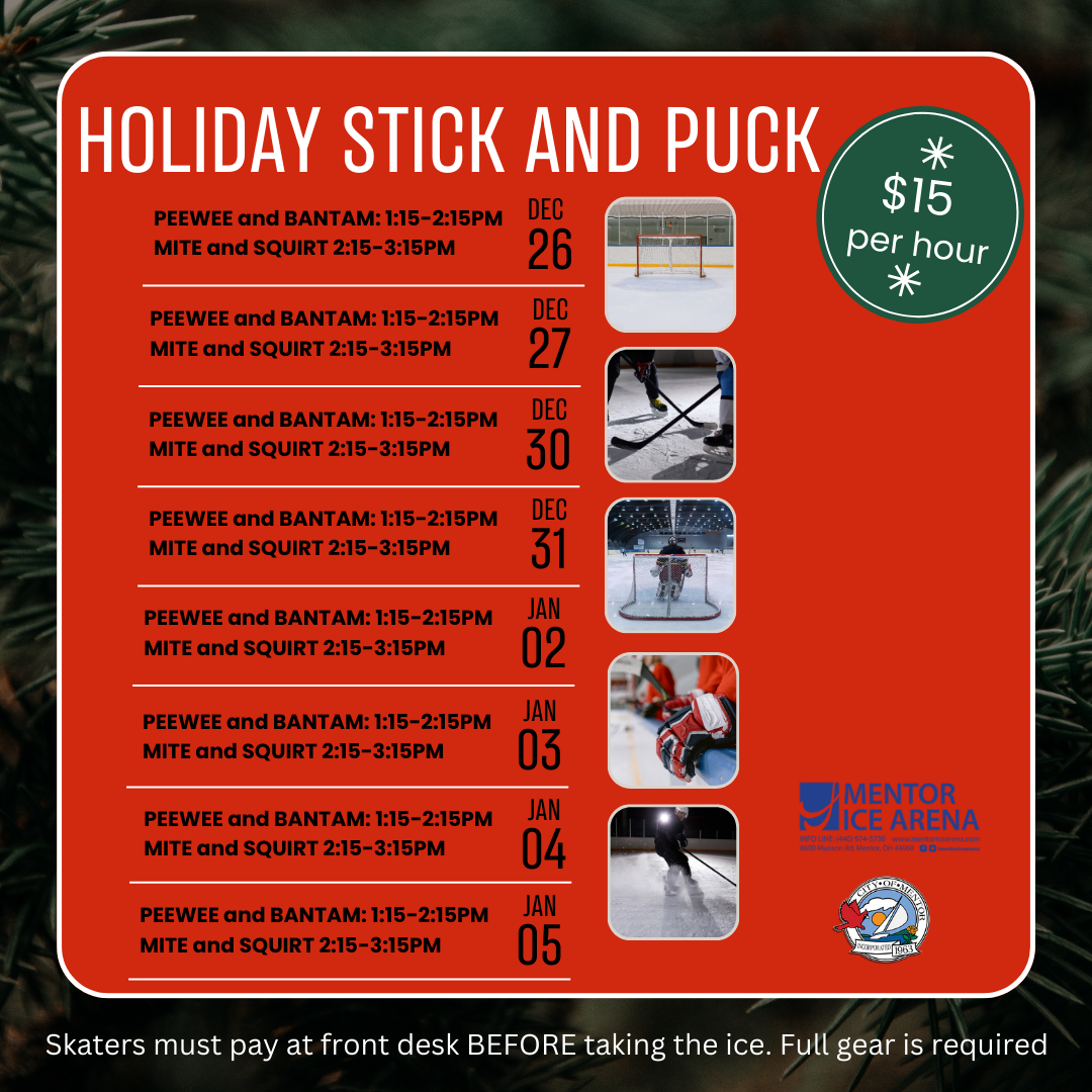 Holiday Stick and Pucks Mentor Ice Arena
